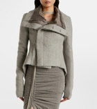 Rick Owens Asymmetric alpaca and wool-blend jacket