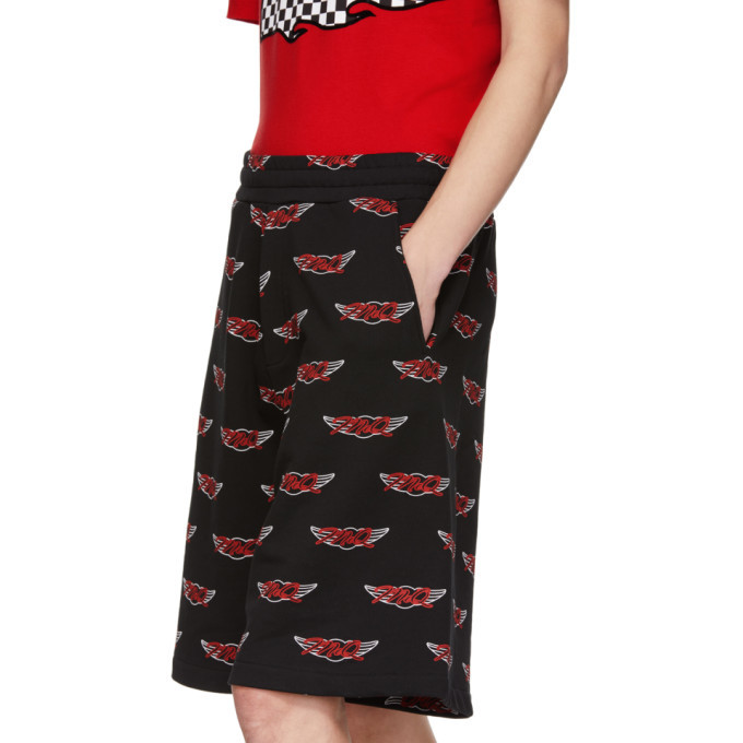 McQ Alexander McQueen Black All Over Racing Logo Low Shorts