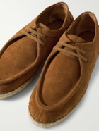 Frescobol Carioca - Rodolfo Jute-Trimmed Suede Derby Shoes - Brown
