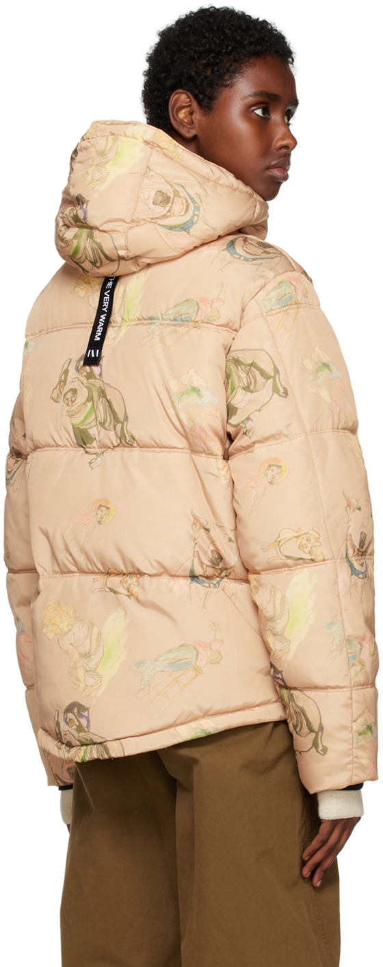 The Very Warm Tan Hooded Puffer Jacket