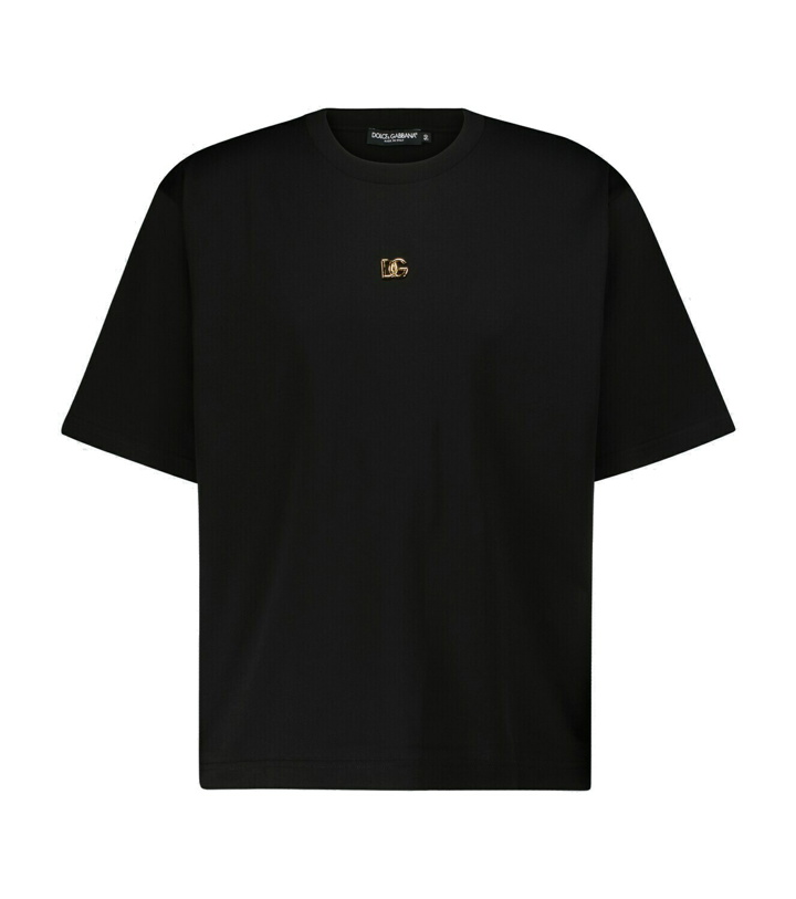 Photo: Dolce&Gabbana - Short-sleeved cotton T-shirt