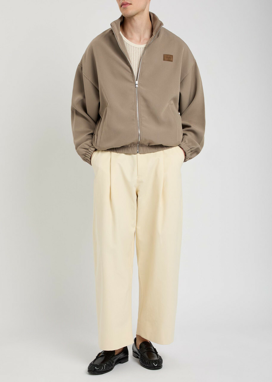 Amiri Logo-appliquéd Cady Track Jacket Sand