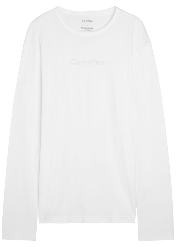 Photo: Calvin Klein Logo-embroidered Cotton T-shirt White