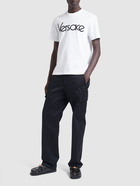 VERSACE - Logo Printed Cotton T-shirt