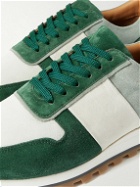 Mr P. - Carlos Panelled Suede Sneakers - Green