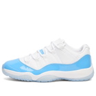 Air Jordan Men's 11 Retro Low Sneaker in White/University Blue