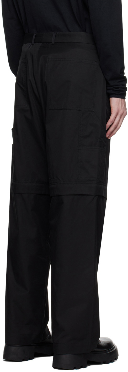 Lownn Black Zip Panel Trousers Lownn