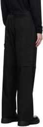 Lownn Black Zip Panel Trousers