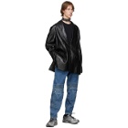 VETEMENTS Black Leather Suit Jacket