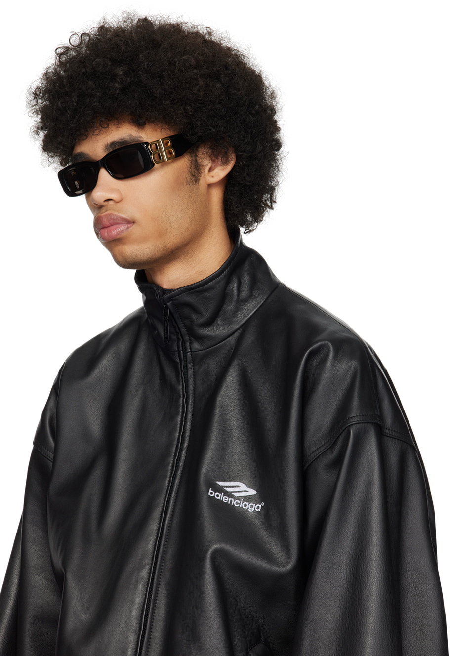 Balenciaga Black Dynasty Rectangle Sunglasses Balenciaga display picture 2