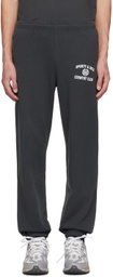 Sporty & Rich Black Varsity Crest Sweatpants