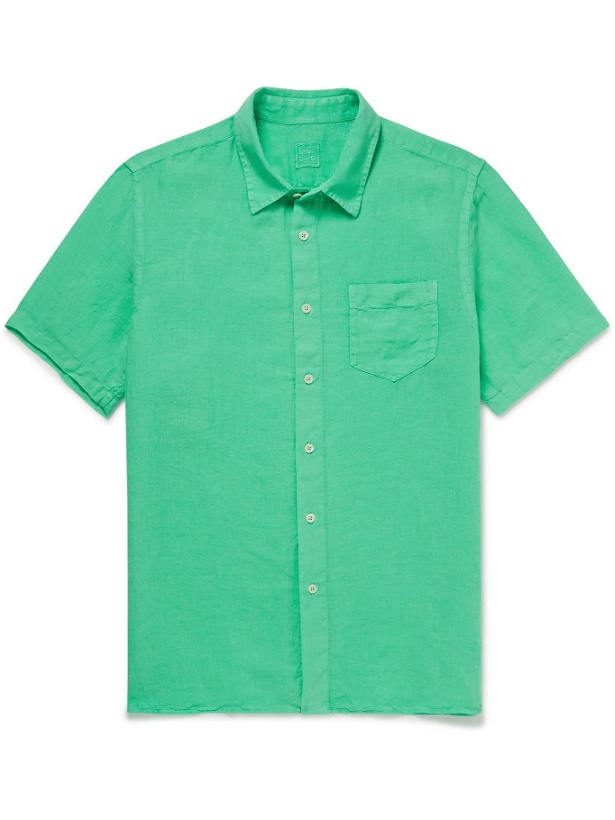 Photo: 120% - Slim-Fit Linen Shirt - Green