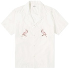 Bode Men's Cardinal Vacation Shirt in White