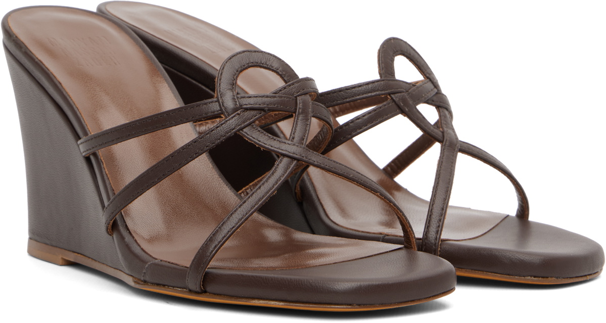 Maryam Nassir Zadeh Brown Opera Wedge Heeled Sandals