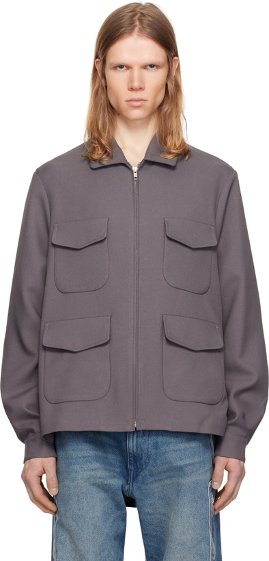 Photo: Random Identities Gray Twill Long Jacket