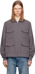 Random Identities Gray Twill Long Jacket