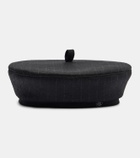 Ruslan Baginskiy Pinstriped wool-blend beret
