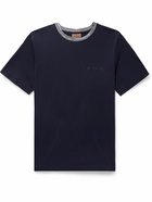 Missoni - Logo-Embroidered Cotton-Jersey T-Shirt - Blue