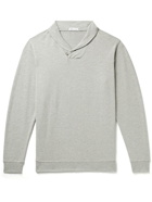 Peter Millar - Lava Shawl-Collar Stretch Cotton and Modal-Blend Sweater - Gray