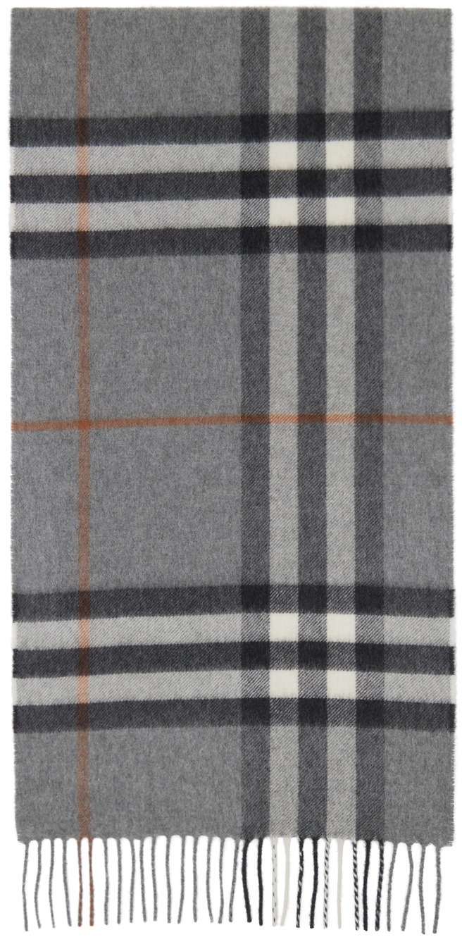 Burberry Gray 'The Check' Scarf Burberry