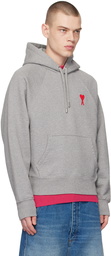 AMI Paris Gray Ami de Cœur Hoodie