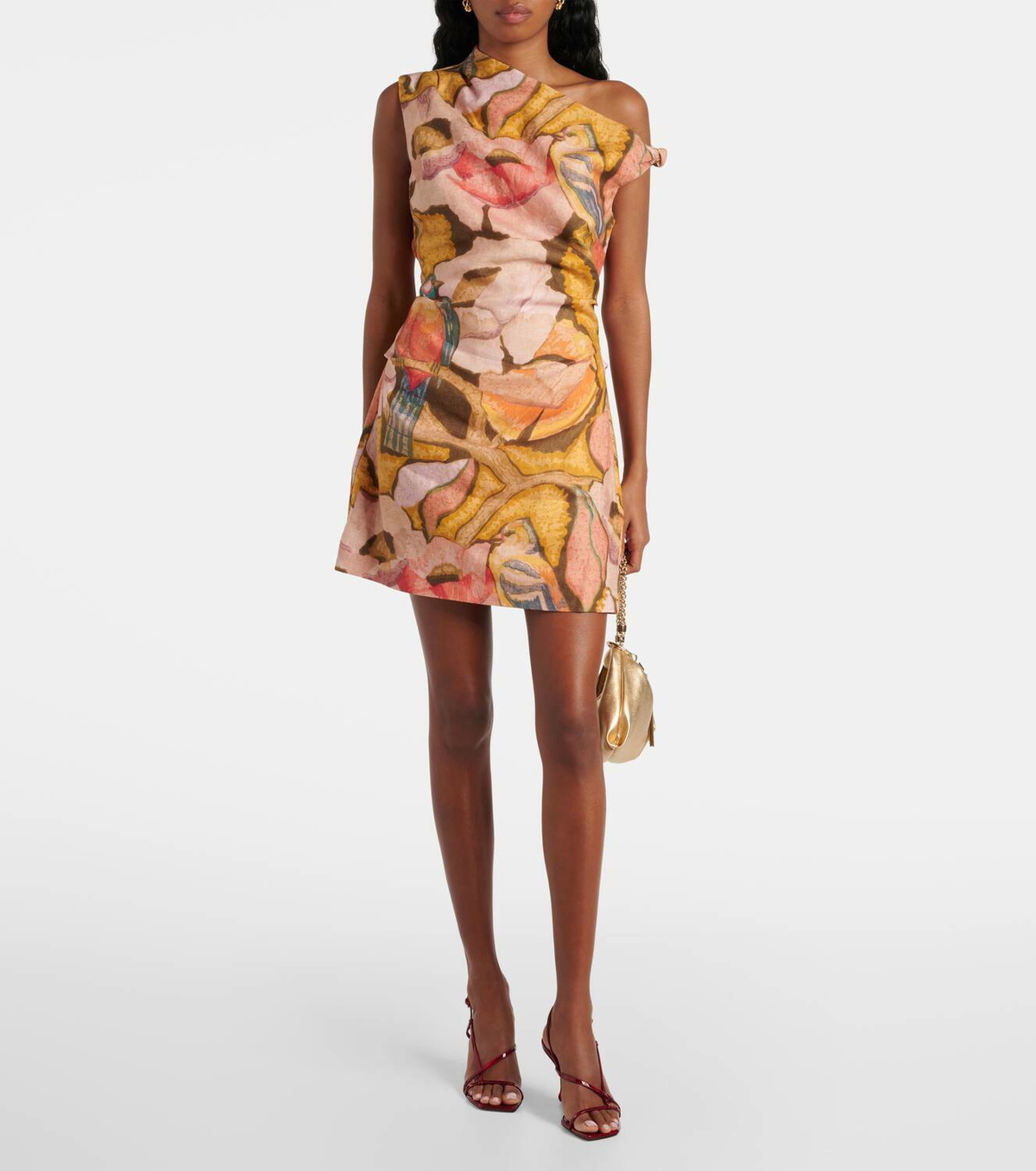 SIR Talulah floral linen minidress