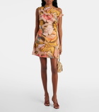 SIR Talulah floral linen minidress