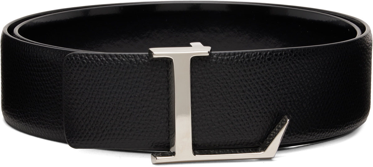 Lanvin Black Logo Belt
