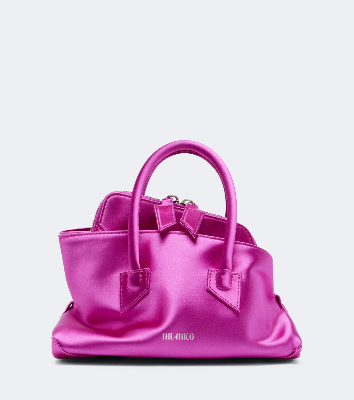 The Attico La Passeggiata Mini satin top-handle bag