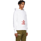 Helmut Lang SSENSE Exclusive White Brian Roettinger Logo Hack Hoodie