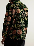 Séfr - Marcel Embroidered Velvet Shirt - Green