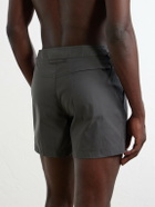 TOM FORD - Straight-Leg Mid-Length Swim Shorts - Gray
