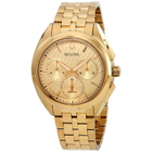 Bulova Curv Chronograph Champagne Dial Mens Watch 97A125