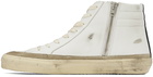 Golden Goose White Slide High-Top Sneakers