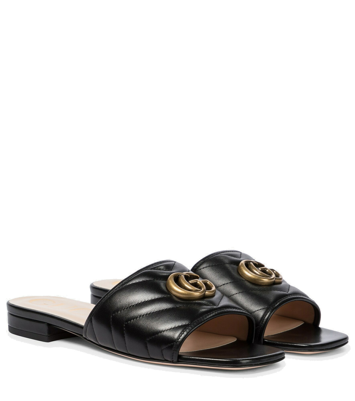 Gucci - Double G leather sandals Gucci