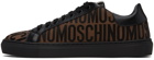 Moschino Black & Brown Allover Logo Sneakers
