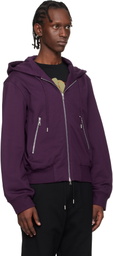 Dries Van Noten Purple Loose Zipped Hoodie