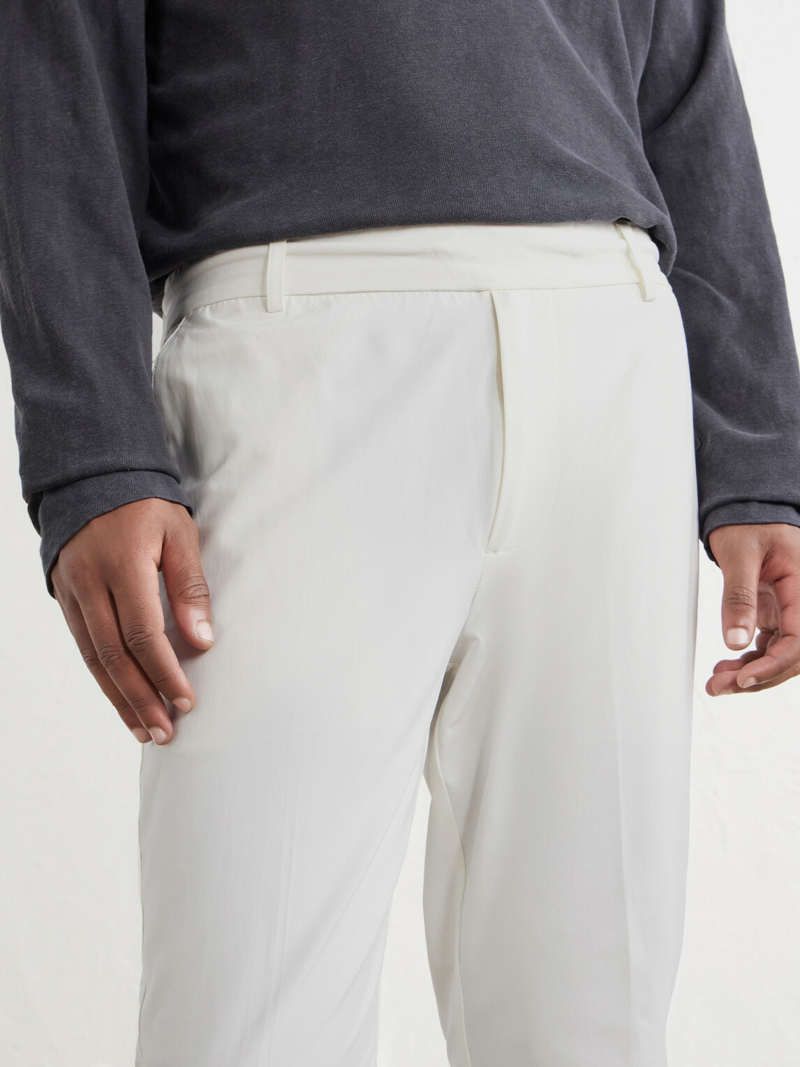 James Perse - Slim-Fit Stretch Cotton-Blend Trousers - Neutrals