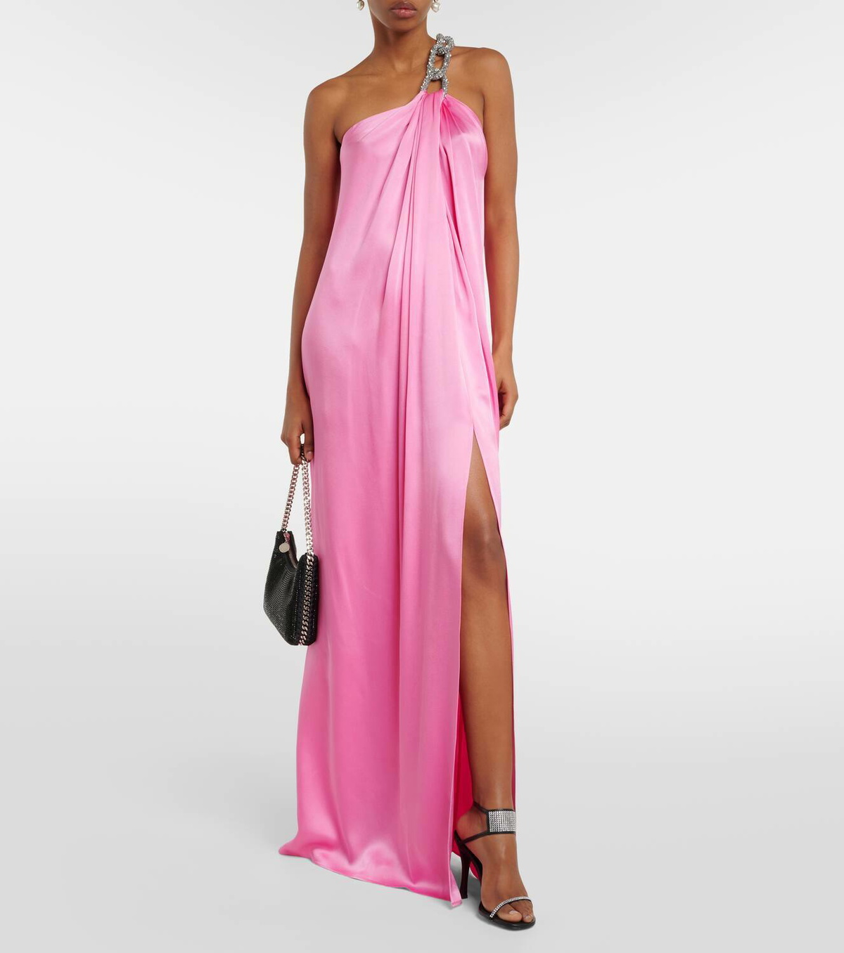 Stella McCartney Falabella chain-detail satin gown Stella