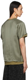 Comme des Garçons Homme Plus Green Two-Layer T-Shirt