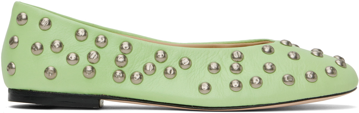 Gimaguas Green 'Bailarina' Studs Ballerina Flats