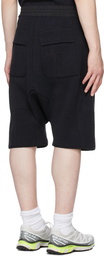 BYBORRE Black Cotton Jacquard Shorts