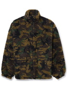 Balenciaga - Oversized Padded Camouflage-Print Fleece Jacket - Green