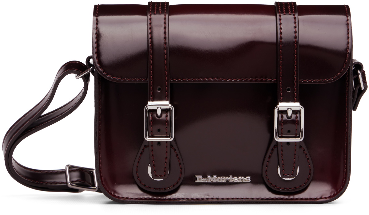 Dr. Martens Burgundy 7 Inch Faux-Leather Crossbody Bag