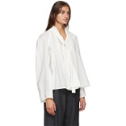 Lemaire White Silk Tie Blouse