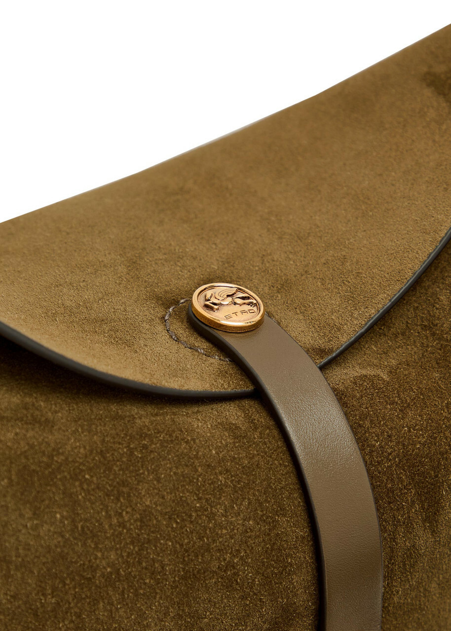 Etro Pony Medium Fringed Suede Cross-body bag - Khaki - One Size