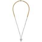 Maison Kitsune Gold and Silver Fox Head Necklace