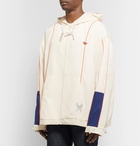 Maison Kitsuné - ADER error Oversized Colour-Block Shell Hooded Jacket - Ecru