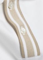 Boss Striped-trim Cotton Polo Shirt White