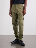 Stone Island - Tapered Stretch-Cotton Shell Cargo Trousers - Green